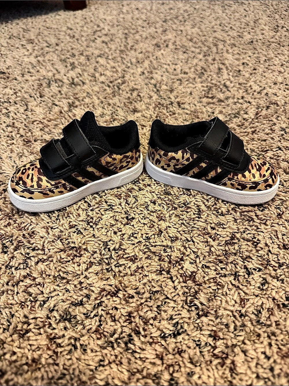 adidas Grand Court 3.0 EL Infants/Toddlers Shoes Leopard Print Sneakers Girls US